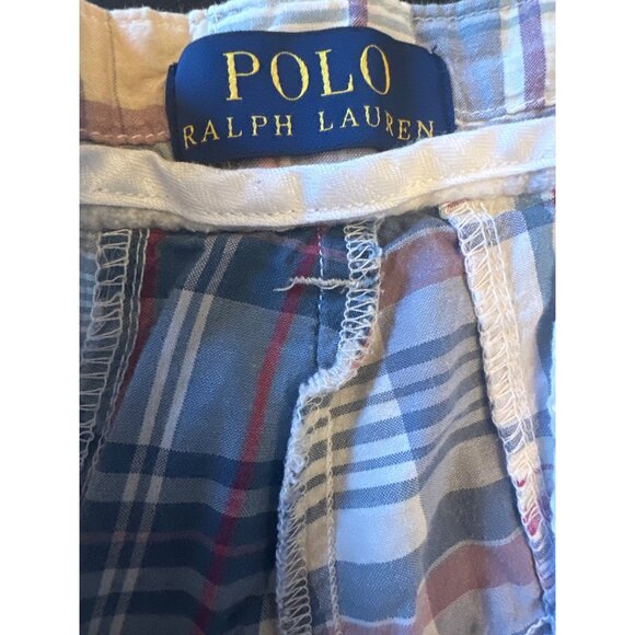 Polo Ralph Lauren Mens Madre Patchwork Plaid Cotton Shorts Size 35 Multicolor - Picture 3 of 7
